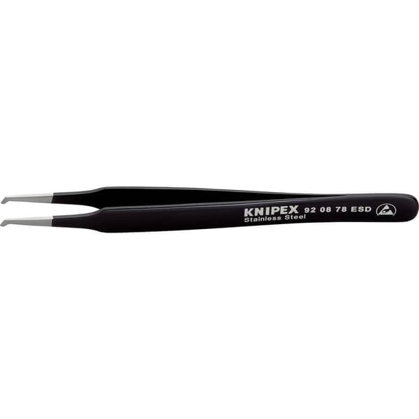 Knipex 92 08 78 ESD Precisionspincett Flat, böjd 45° 120 mm