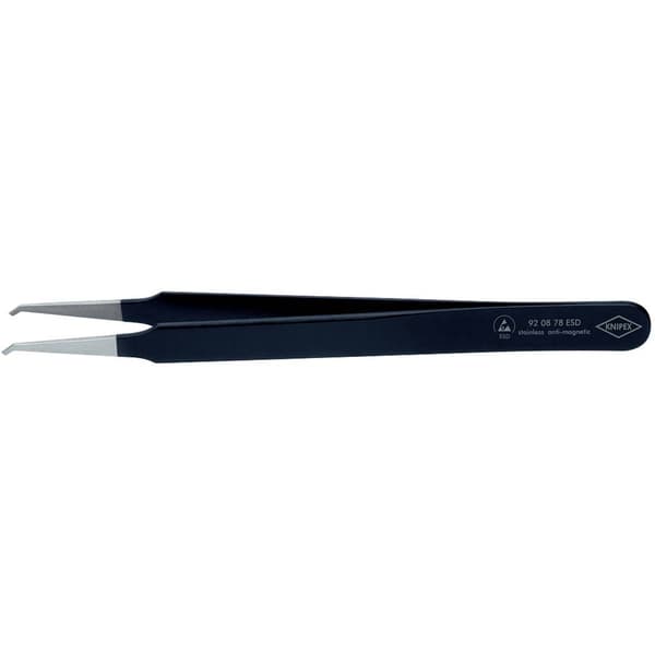 Knipex 92 08 78 ESD Precisionspincett Flat, böjd 45° 120 mm