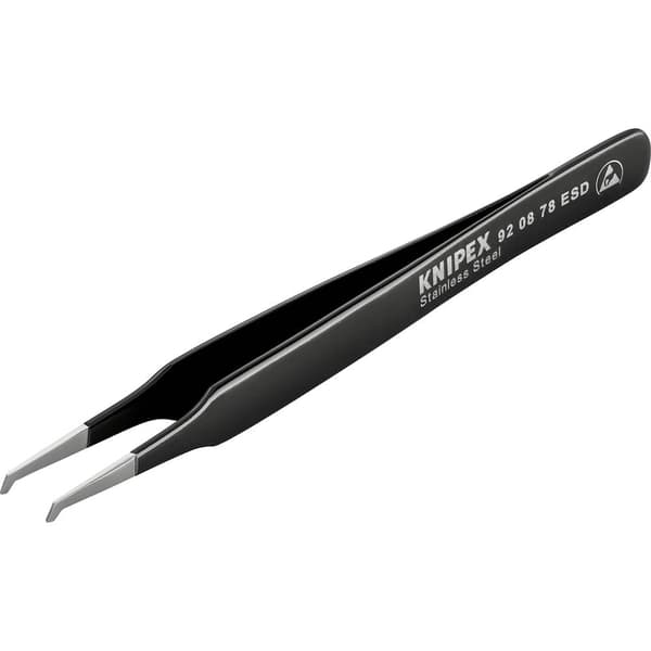 Knipex 92 08 78 ESD Precisionspincett Flat, böjd 45° 120 mm