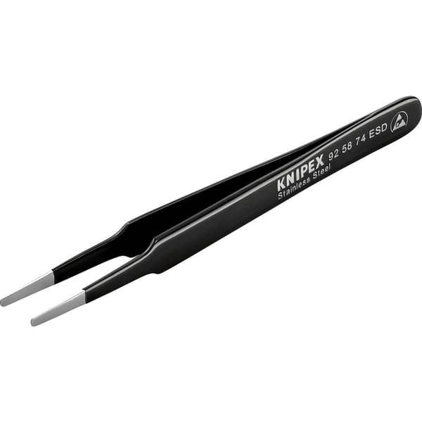 Knipex 92 58 74 ESD Precisionspincett Flat-rund 120 mm
