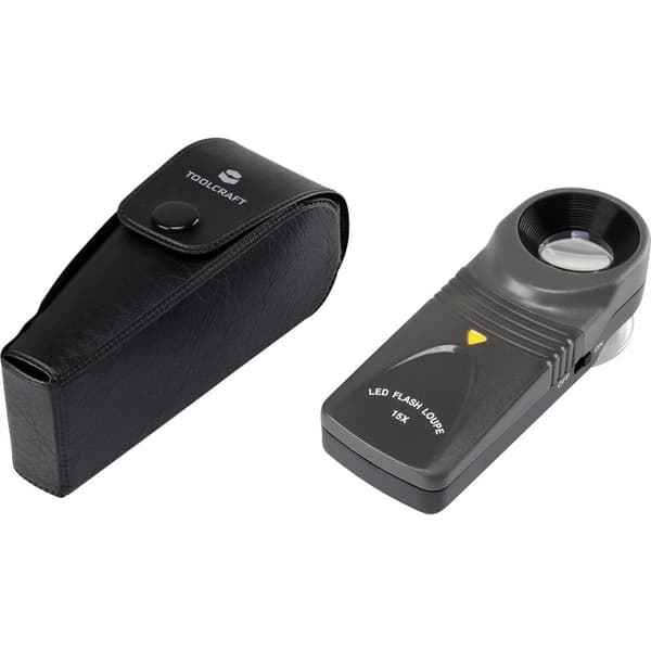 TOOLCRAFT 1303080 Lupp med LED-belysning Förstoringsfaktor: 15 x Linsstorlek: (Ø) 20 mm