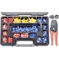 Miniatyrbild 1 av 2: TOOLCRAFT PZ-504 820927 Crimptång-set 1004 delar Koaxialkontaktdon, Oisolerad krymphylsa, Isolerad krymphylsa RG6, RG58