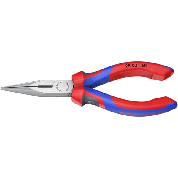 Knipex 25 02 160 Elektronik och finmekanik Flat rundtång Rak Vanadin-elektrostål 160 mm