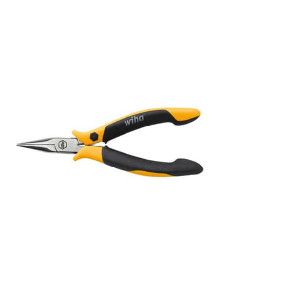 Wiha 10348 ESD Flat rundtång Rak Verktygsstål 120 mm