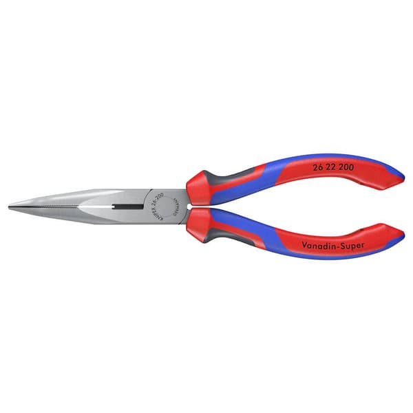 Knipex 26 22 200 Verkstad Flat rundtång Böjda 40° Vanadin-elektrostål 200 mm