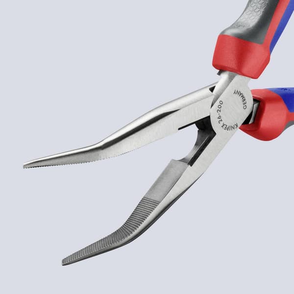 Knipex 26 22 200 Verkstad Flat rundtång Böjda 40° Vanadin-elektrostål 200 mm