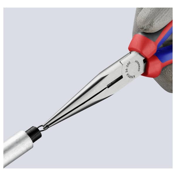 Knipex 26 12 200 Verkstad Flat rundtång Rak Vanadin-elektrostål 200 mm