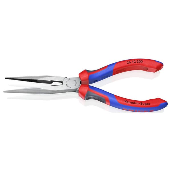 Knipex 26 12 200 Verkstad Flat rundtång Rak Vanadin-elektrostål 200 mm