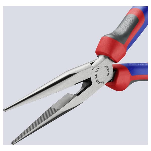 Knipex 26 12 200 Verkstad Flat rundtång Rak Vanadin-elektrostål 200 mm