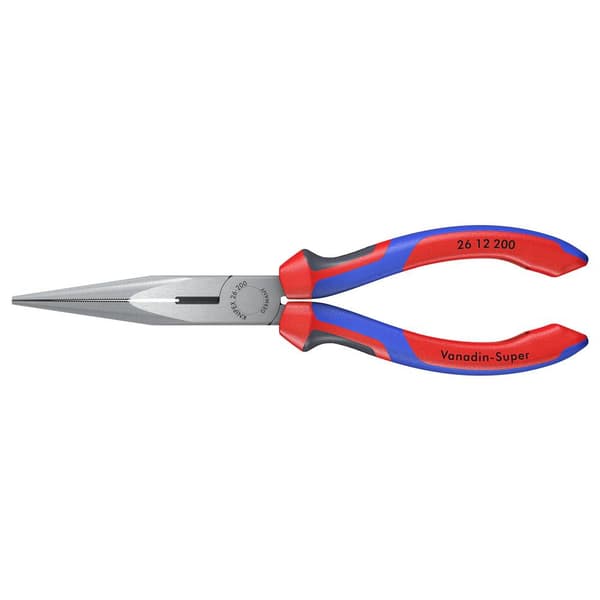 Knipex 26 12 200 Verkstad Flat rundtång Rak Vanadin-elektrostål 200 mm