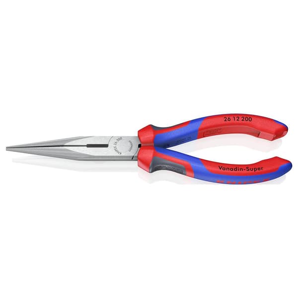 Knipex 26 12 200 Verkstad Flat rundtång Rak Vanadin-elektrostål 200 mm