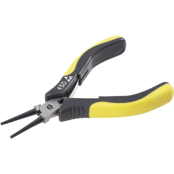 TOOLCRAFT 820718 ESD Rundtång Rak Kolstål 130 mm
