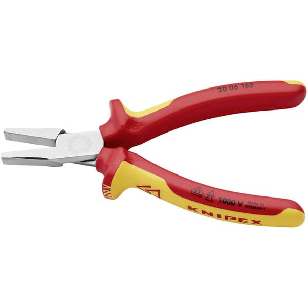 Knipex 20 06 160 VDE Flat tång Rak Krom-vanadium elektriskt stål 160 mm