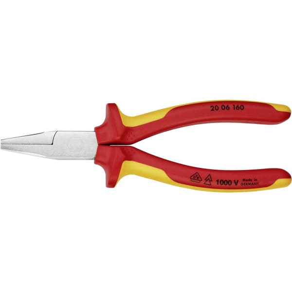 Knipex 20 06 160 VDE Flat tång Rak Krom-vanadium elektriskt stål 160 mm