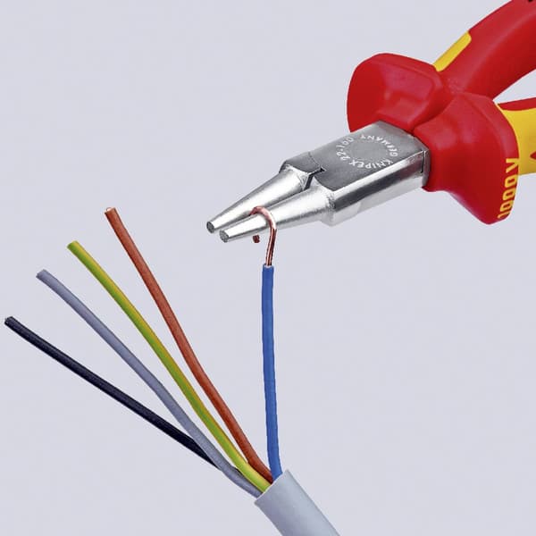 Knipex 22 06 160 VDE Rundtång Rak Krom-vanadium elektriskt stål 160 mm