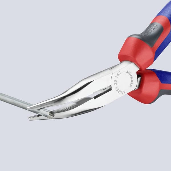 Knipex 25 25 160 Elektronik och finmekanik Flat rundtång Böjda 40° Krom-vanadin-stål 160 mm