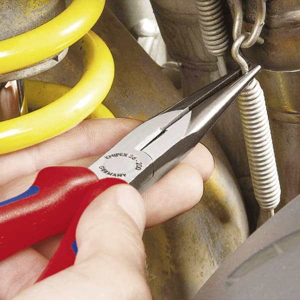 Knipex 26 21 200 Elektronik och finmekanik Flat rundtång Böjda 40° Vanadin-elektrostål 200 mm