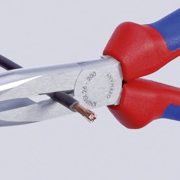 Knipex 26 21 200 Elektronik och finmekanik Flat rundtång Böjda 40° Vanadin-elektrostål 200 mm