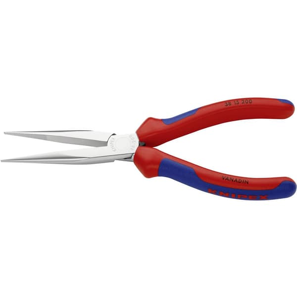 Knipex 38 15 200 Elektronik och finmekanik Flat rundtång Rak Vanadin-elektrostål 200 mm