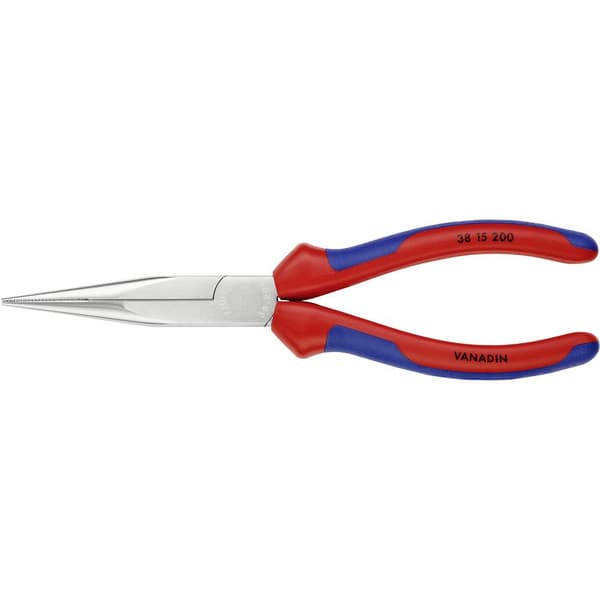 Knipex 38 15 200 Elektronik och finmekanik Flat rundtång Rak Vanadin-elektrostål 200 mm
