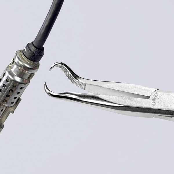 Knipex 38 95 200 Elektronik och finmekanik Flat rundtång Böjda 45° Vanadin-elektrostål 200 mm