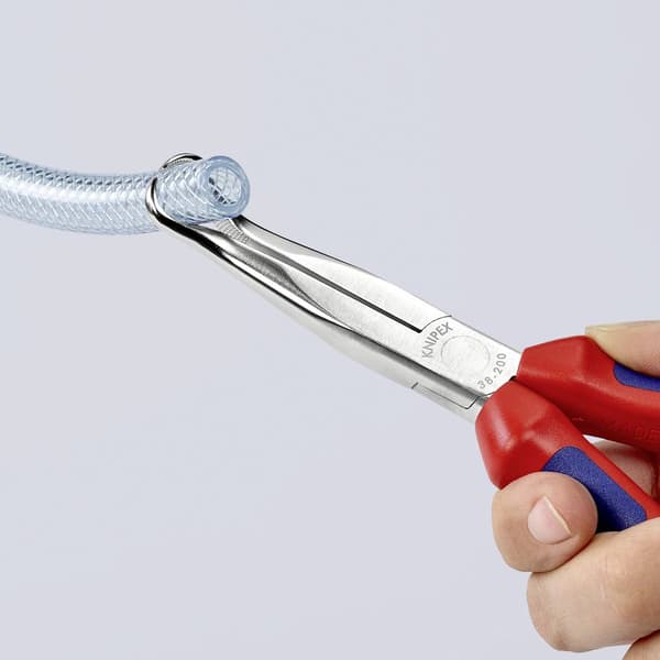 Knipex 38 95 200 Elektronik och finmekanik Flat rundtång Böjda 45° Vanadin-elektrostål 200 mm