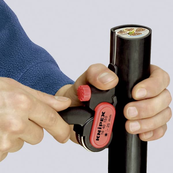 Knipex 16 40 150 Yttermantelskärare Lämplig för Rundkabel 25 mm (min)