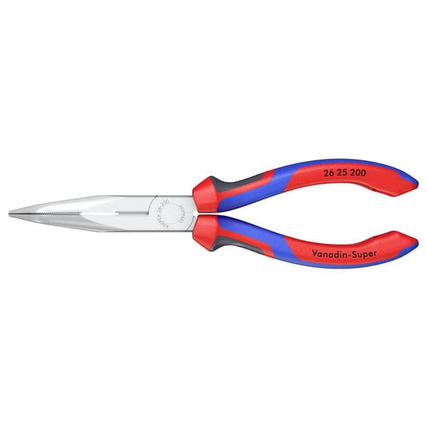 Knipex 26 25 200 Elektronik och finmekanik Flat rundtång Böjda 40° Vanadin-elektrostål 200 mm