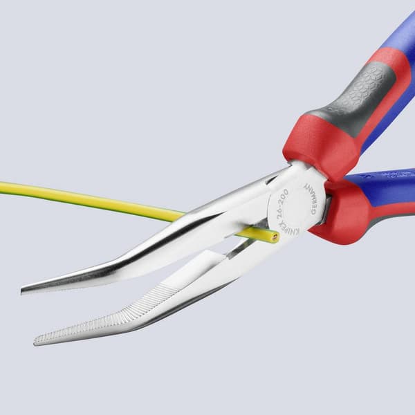Knipex 26 25 200 Elektronik och finmekanik Flat rundtång Böjda 40° Vanadin-elektrostål 200 mm
