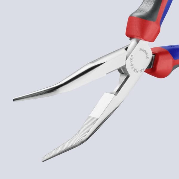 Knipex 26 25 200 Elektronik och finmekanik Flat rundtång Böjda 40° Vanadin-elektrostål 200 mm