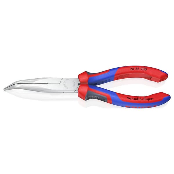 Knipex 26 25 200 Elektronik och finmekanik Flat rundtång Böjda 40° Vanadin-elektrostål 200 mm