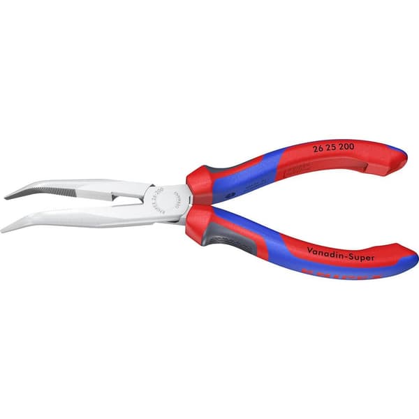 Knipex 26 25 200 Elektronik och finmekanik Flat rundtång Böjda 40° Vanadin-elektrostål 200 mm