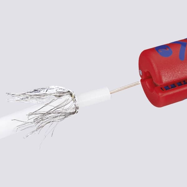 Knipex 16 60 100 SB Kabelskalare Lämplig för Koaxialkabel, Rundkabel 4.8 till 7.5 mm