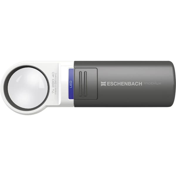 Eschenbach 151112 Lupp med LED-belysning Förstoringsfaktor: 12.5 x Linsstorlek: (Ø) 35 mm Svart, Vit