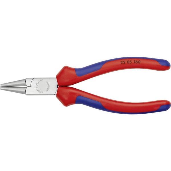 Knipex 22 05 160 Verkstad Rundtång Rak Krom-vanadium elektriskt stål 160 mm