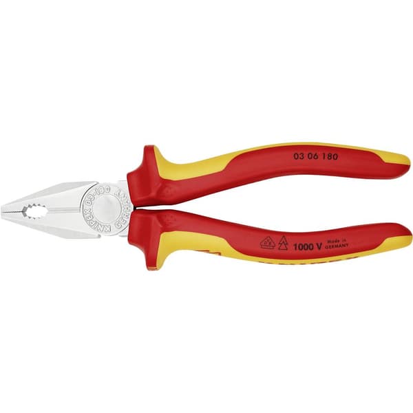 Knipex 03 06 180 VDE Kombinationstång 180 mm DIN ISO 5746, DIN EN 60900