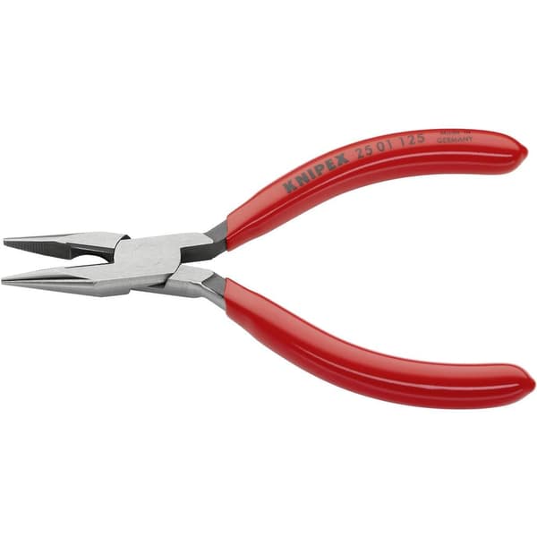 Knipex 25 01 125 Elektronik och finmekanik Flat rundtång Rak Vanadin-elektrostål 125 mm