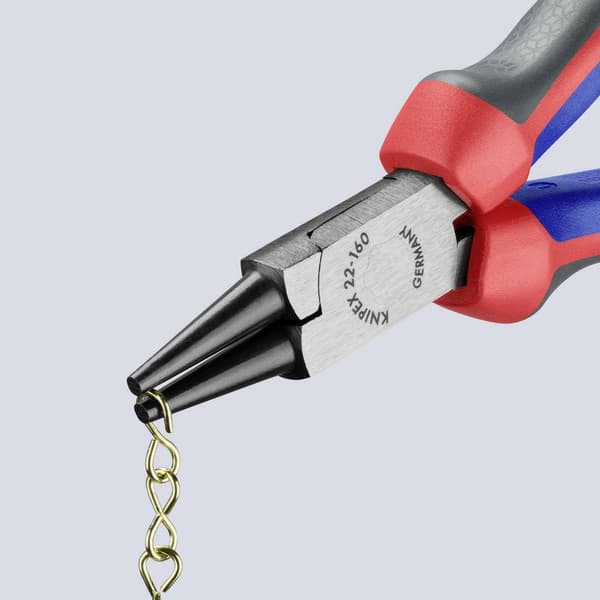 Knipex 22 02 160 Verkstad Rundtång Rak Krom-vanadium elektriskt stål 160 mm