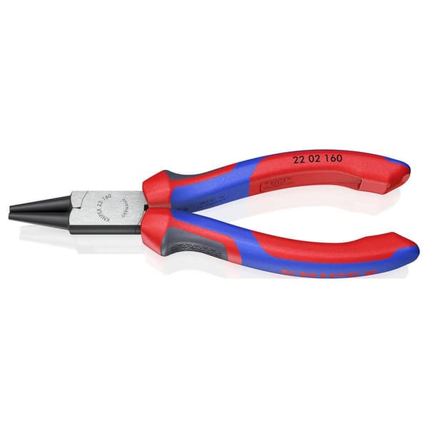 Knipex 22 02 160 Verkstad Rundtång Rak Krom-vanadium elektriskt stål 160 mm