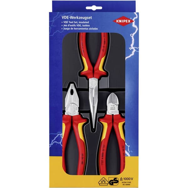 Knipex 00 20 12 Tång-set VDE 3 delar