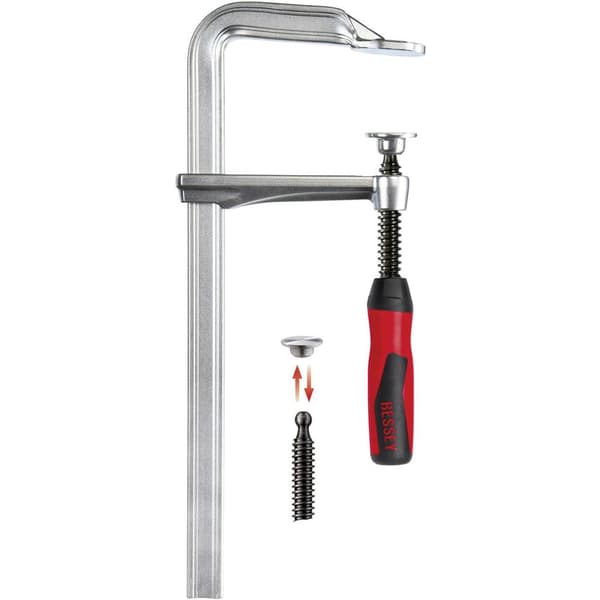 Skruvtving helt i stål GZ-2K 800/120 Bessey GZ80-2K Spännvidd (max.):800 mm Gapdjup:120 mm