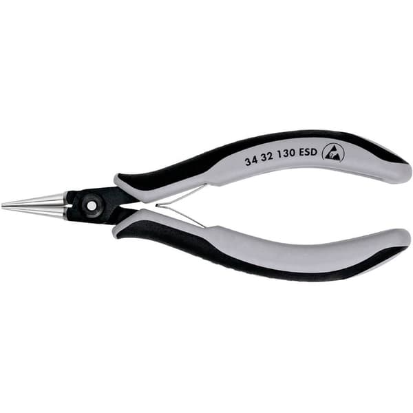 Knipex 34 32 130 ESD ESD Rundtång Rak Krom-vanadium kullagerstål 135 mm