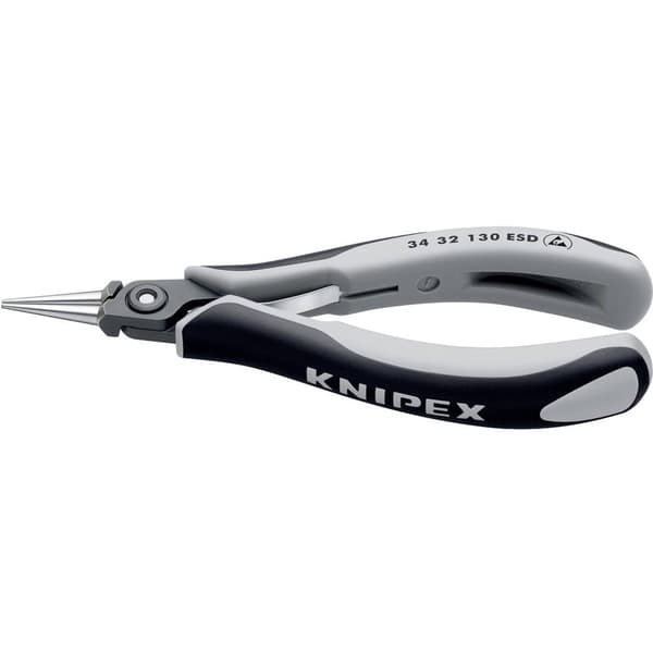 Knipex 34 32 130 ESD ESD Rundtång Rak Krom-vanadium kullagerstål 135 mm