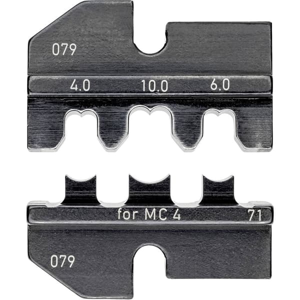 Knipex 97 49 71 Crimpinsats Kontaktdon solcell MC4 4 till 10 mm² Passar märke Knipex 97 43 200, 97 43 E, 97 43 E AUS, 9