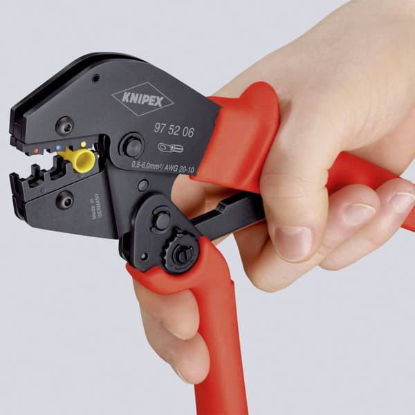 Knipex 97 52 04 Crimptång Oisolerat, öppet kontaktdon 0.1 till 2.5 mm²