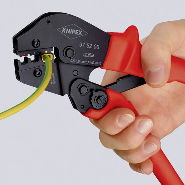 Knipex 97 52 04 Crimptång Oisolerat, öppet kontaktdon 0.1 till 2.5 mm²