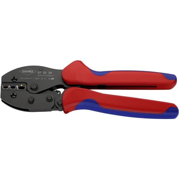Knipex PreciForce 97 52 36 SB Crimptång Isolerad kabelsko, Isolerat kontaktdon, Isolerad strömkontakt 0.5 till 6 mm²