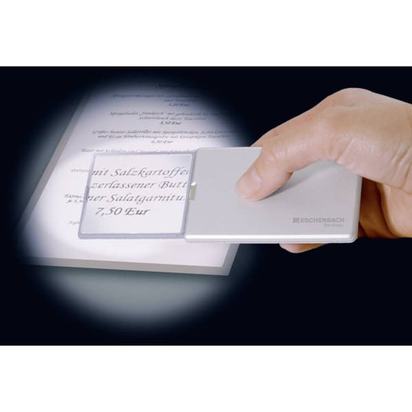 Eschenbach 152111 Easy Pocket Lupp med LED-belysning Förstoringsfaktor: 3 x