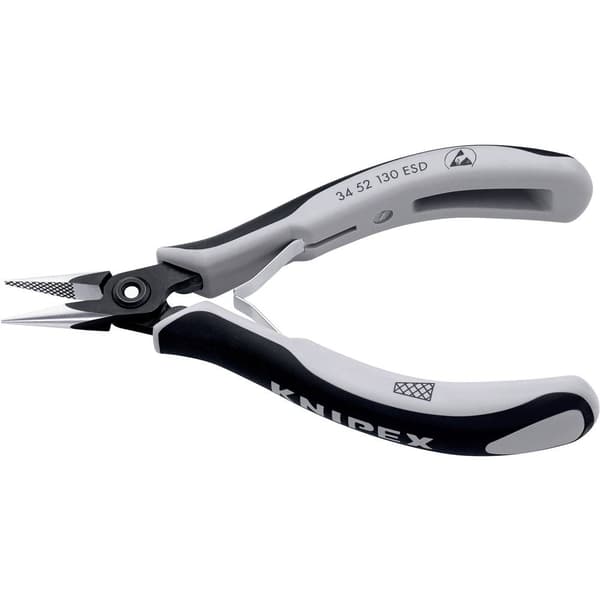 Knipex 34 52 130 ESD ESD Flat rundtång Krom-vanadium kullagerstål 130 mm
