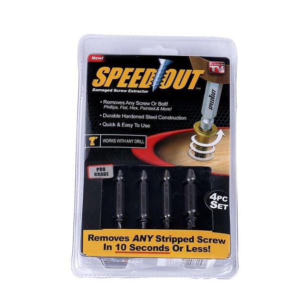 Speed Out Screw Extractor neljällä eri koolla - Irrota juuttuneet ruuvit helposti